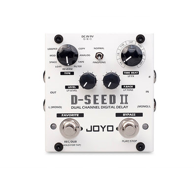 JOYO D-SEED II Looper Pedal Delay Guitar Processor Effect Analog Reverb Modulation Models PingPong Effects Dual Channel Stereo