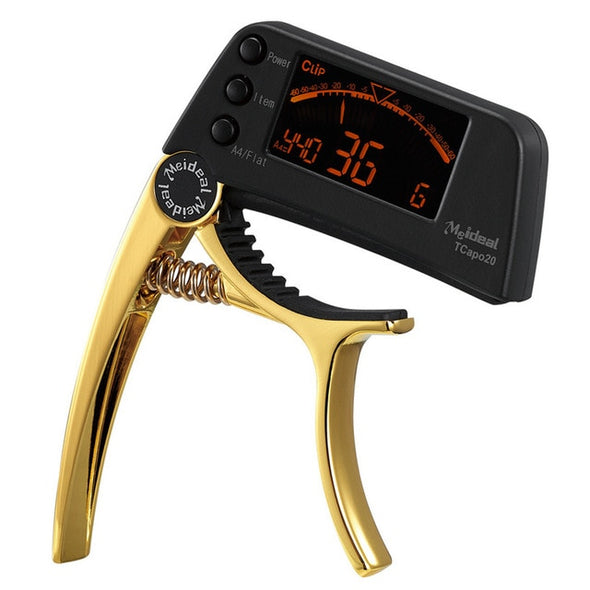 TCapo20 Acoustic Guitar Tuner Capo Quick Change Key Capo Tuner Alloy Material for Electric Guitar Bass Chromatic Accessories