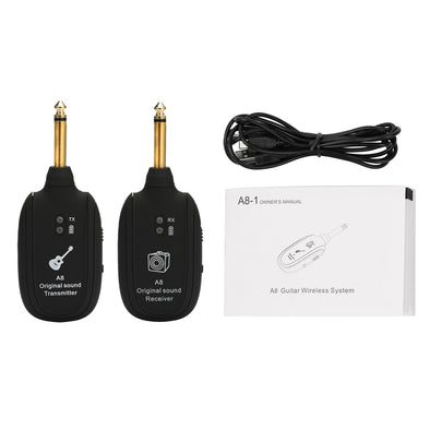 A8 UHF Wireless Guitar Transmitter Receiver Set 730mhz 50M Range Guitar Wireless Transmitter  for Electric Guitars Bass Violin