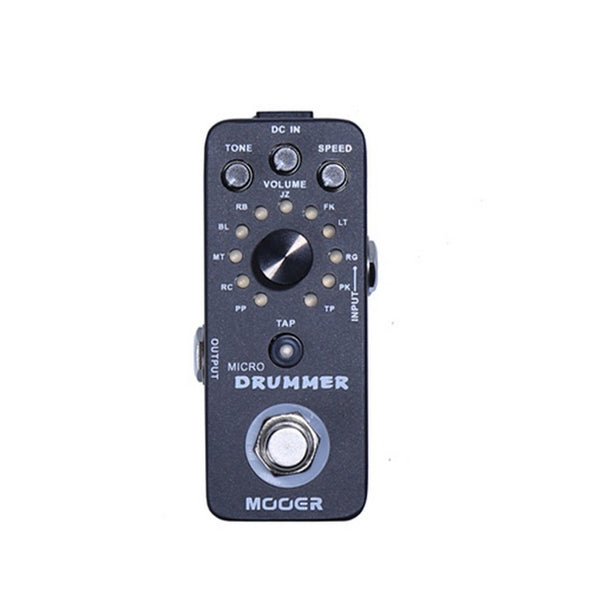 MOOER MICRO DRUMMER Guitar Pedal Digital Drum Machine Guitar Effect Pedal Tap Tempo Function True Bypass Full Metal Shell