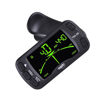 TM-25 Clip-on Electric Tuner Metronome Guitar Bass Violin Ukulele Universal Multifunction Portable Tuner Guitar Accessories