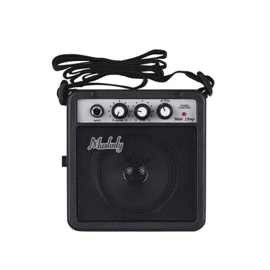 5W Guitar Amp Mini Guitar Amplifier Speaker with 3.5mm & 6.35mm Inputs 1/4 Inch Output Supports Volume Tone Adjustment Overdrive