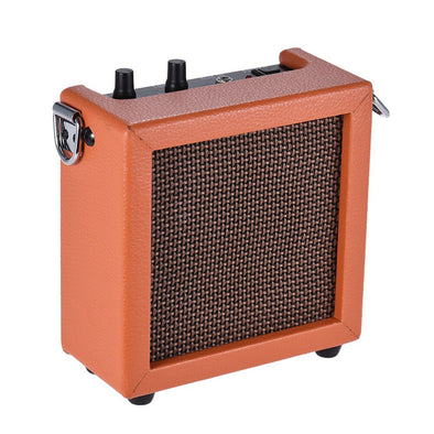 Mini Guitar Amplifier Bass Ukulele Guitar Amp Speaker Battery Powered High-Sensitivity 3 Watt 9-Volt with Volume Tone Control
