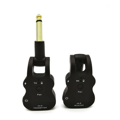 2.4G UHF Wireless Audio Transmitter and Receiver System USB Rechargeable Pick Up for Electric Guitar Bass Musical Instrument