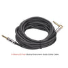 6 Meters/ 20 Feet  Audio Guitar Cable Cord 1/4 Inch Straight to Right-angle Gold-plated TS Plugs PVC Braided Fabric Jacket