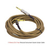 6 Meters/ 20 Feet  Audio Guitar Cable Cord 1/4 Inch Straight to Right-angle Gold-plated TS Plugs PVC Braided Fabric Jacket