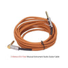 6 Meters/ 20 Feet  Audio Guitar Cable Cord 1/4 Inch Straight to Right-angle Gold-plated TS Plugs PVC Braided Fabric Jacket