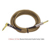 6 Meters/ 20 Feet  Audio Guitar Cable Cord 1/4 Inch Straight to Right-angle Gold-plated TS Plugs PVC Braided Fabric Jacket