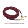 6 Meters/ 20 Feet  Audio Guitar Cable Cord 1/4 Inch Straight to Right-angle Gold-plated TS Plugs PVC Braided Fabric Jacket