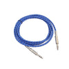 6.35mm Guitar Cable Braided Blue Audio Cable Flexible 6.35 Jack Male to Male Aux Cables for Guitar Mixer Amplifier Bass