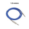 6.35mm Guitar Cable Braided Blue Audio Cable Flexible 6.35 Jack Male to Male Aux Cables for Guitar Mixer Amplifier Bass