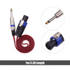 1/4Inch Audio Connecting Cord to NL4FC Male to Male Connector 12 AWG Professional Speaker Cable Wires for Stage Power Amplifier