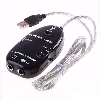USB Guitar Cable Audio Link Interface Adapter for Music USB Guitar Link Recording Computer Amplifier Cable Accessories Players