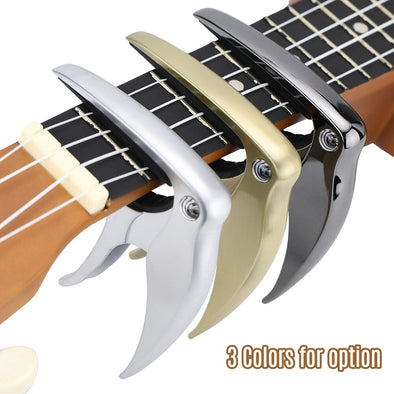 Clip-on Guitar Capo Clamp Zinc Alloy Silicon Pad Guitar Accessories for Acoustic Electric Guitars Bass Ukulele