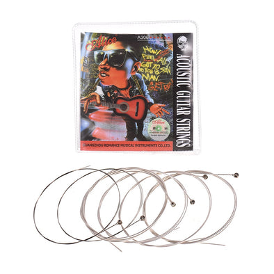 6pcs/ Set A306 Acoustic Guitar Strings Stainless Steel Wire Steel Core Strings for Guitar Silver-plated Copper Alloy Wound