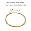 AW430-SL 6pcs Acoustic Guitar Strings Set Steel Guitar String for 36" - 42" Acoustic Guitars Super Light/ Light Optional
