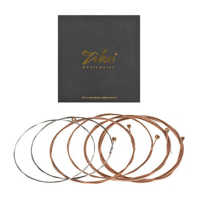 6pcs DPK-011 High-End Guitar String Coated Acoustic Guitar Strings Hexangular Steel Core Phosophor Bronze Anti-Rust Vacuum