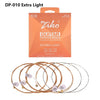 6pcs Acoustic Guitar Strings Light Guitar String Set Hexagon Alloy Wire Phosphor Bronze Wound Corrosion Resistant