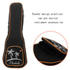 21 Inch Soprano Ukulele Bag Uke Ukelele Zippered Case Coconut Tree Pattern Style with Adjustable Single Shoulder Strap Black