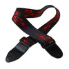 High Quality Guitar Strap Adjustable Buckle Electric Guitar Acoustic Strap Red Flame Print