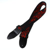 High Quality Guitar Strap Adjustable Buckle Electric Guitar Acoustic Strap Red Flame Print