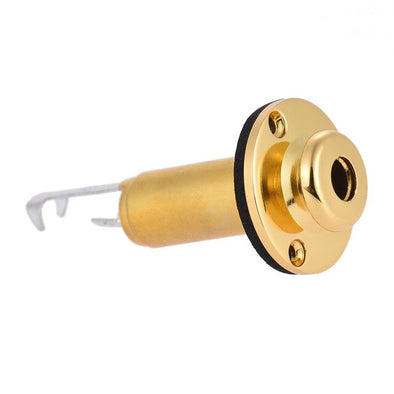 Acoustic Electric Guitar Mono End Pin Endpin Jack Socket Plug 6.35mm 1/4 Inch Copper Material with Screws Guitar Parts