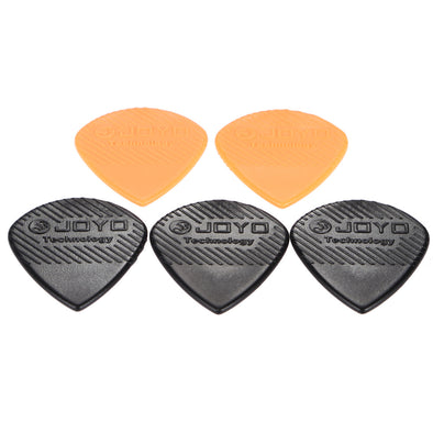 5pcs Plastic Guitar Pick Triangle Shape Guitar Pick Plectrum 3pcs in Black 2pcs in Orange Guitar Accessories