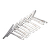 13pcs Guitar Bass Luthier Tools Set Pin Puller Keychain Double Sided Gauge Ruler 9 Radius Gauges 2 Protector Guards