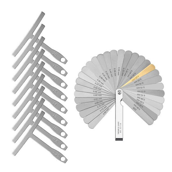 Guitar Luthier Tools Kit 9 Radius Gauge 32 Blades Feeler Gauge for Guitar Repairing Maintaining Guitar Accessories