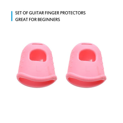2/6pcs Guitar Silicone Finger Fingertip Protectors for Guitar Ukulele Beginners L/M/S Guitar Accessaries Practice Tools