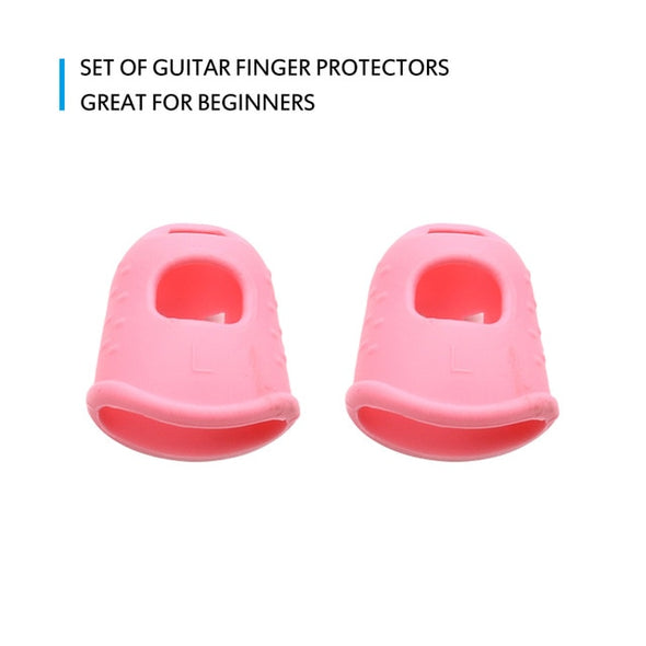 2/6pcs Guitar Silicone Finger Fingertip Protectors for Guitar Ukulele Beginners L/M/S Guitar Accessaries Practice Tools