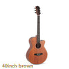 36 40 41 inch Cutaway Guitar 6Strings Folk GuitarMatte finishing Solid Spruce Sapele Acoustic Guitar for Beginner AGT141