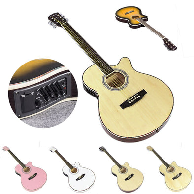 40 inch Electric Acoustic 6 String Guitar Pick up Equipment Steel Strings Folk Guitar Pop Guitar Profession Guitarra AGT26