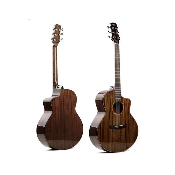 40 Inch Acoustic Guitar 6 String Mahogany Solid Guitar Rosewood Fingerboard Notch Guitar Playing Dedicated Guitar AGT155