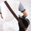 Adjustable Guitar Belt Woven Cotton Guitar Strap with Leather Ends for Electric Acoustic Folk Guitar Comfortable
