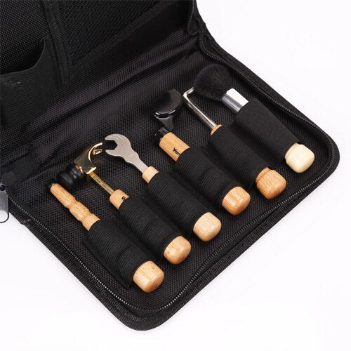 6 Pcs/Pack Guitar Repair Tools/Kit (Brush/String-winder/Hammer/wrench/pins&knobs) Instruments case bags Guitar Parts Accessories