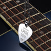 ammoon Guitar Pick Necklace Stainless Steel with 50cm/20in Ball Chain Silver Color Guitar Parts & Accessories