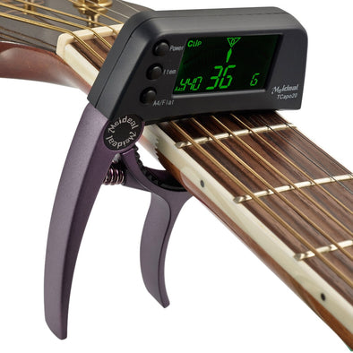 Multifunctional 2-in-1 Guitar Tuner Guitar Capo TCapo20 with LCD for Acoustic Guitar Electric Bass Aluminum Alloy