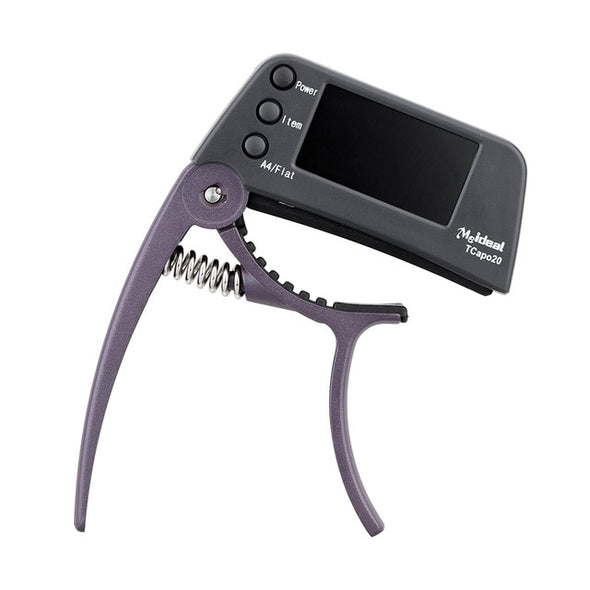 Multifunctional 2-in-1 Guitar Tuner Guitar Capo TCapo20 with LCD for Acoustic Guitar Electric Bass Aluminum Alloy