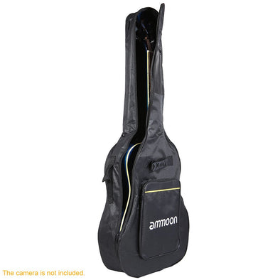 ammoon  40" 41" Guitar  Bag Double Straps 5mm Padded 600D Big Case Cover Backpack Double Zipper Non-slip Pads Bottom