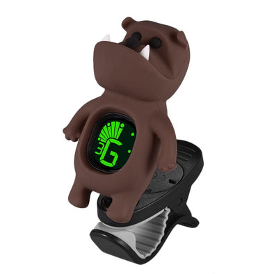 Guitar Tuner Cute Cartoon Bulldog Clip-On Tuner LCD Display for Bass Ukulele Violin Guitar Accessories