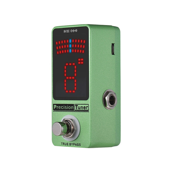 Acoustic Guitar Tuner Pedal Precision Tuner Pedal Guitar Pedal Tuner LED Display with True Bypass for Chromatic Guitar Bass