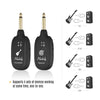 UHF Wireless Guitar Transmitter Receiver System Built-in Rechargeable Battery 50M Transmission Range for Electric Guitar Bass