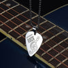 Guitar Pick Necklace with 50cm/20in Ball Chain Silver Color High Quality Stainless Steel Guitar Parts and Accessories