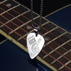 ammoon Guitar Pick Necklace Stainless Steel with 50cm/20in Ball Chain Silver Color Guitar Parts & Accessories